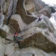 Cl�sica y Deportiva - 'Zona de la Abeja': Ruta La Abeja (5.10c Trad) a la izquierda; Ruta Cielo y Piedra (5.11a Sport)