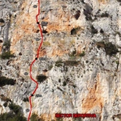 Croquis de la última y nos vamos al risco del Morrón